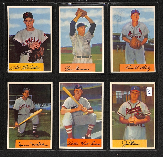 Lot Of 22 1954 Bowman Baseball Cards w/ Phil Rizzuto & Richie Ashburn